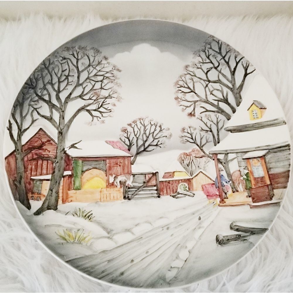 Western Germany origin winter farm scene